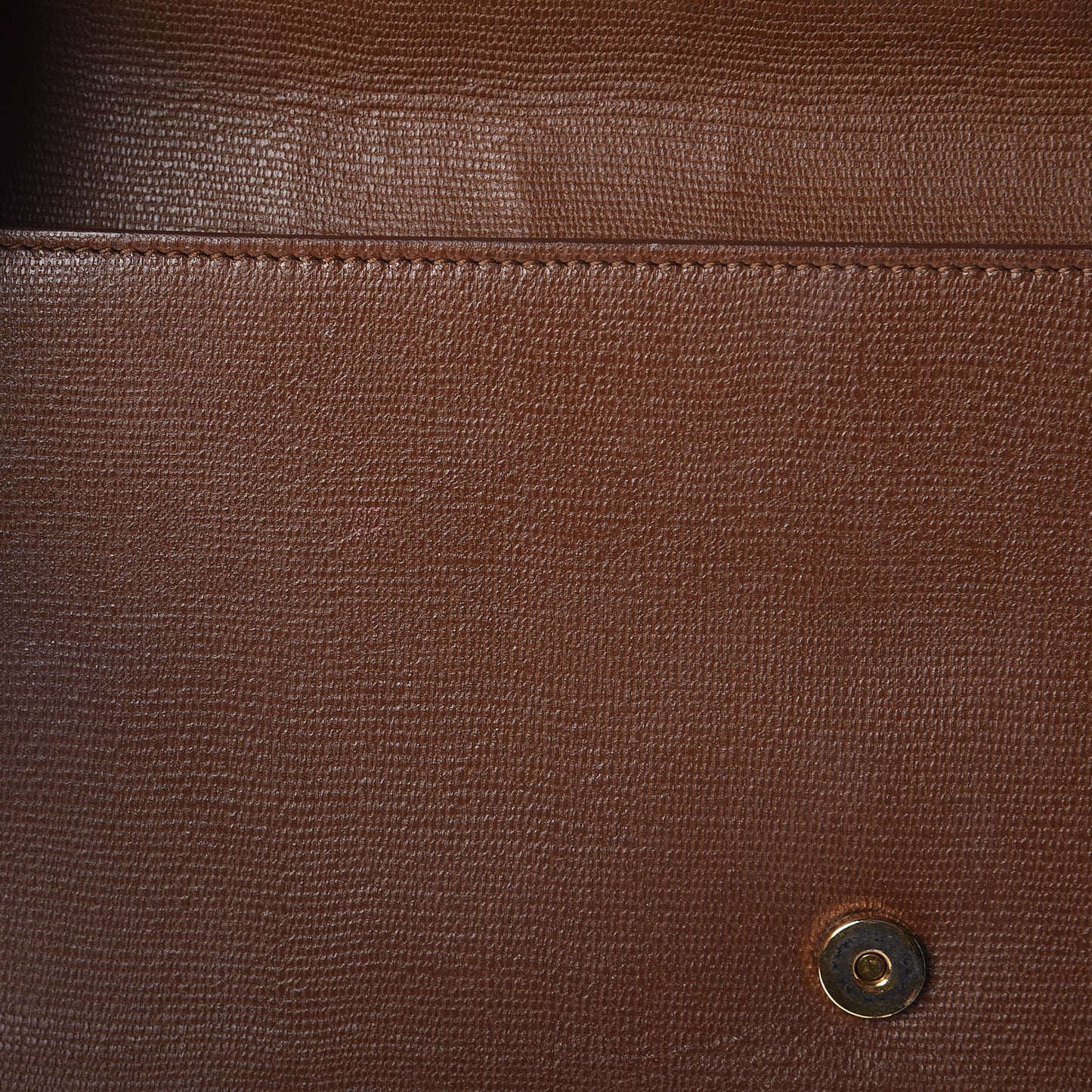 Textured Calfskin Y Ligne Clutch Brown