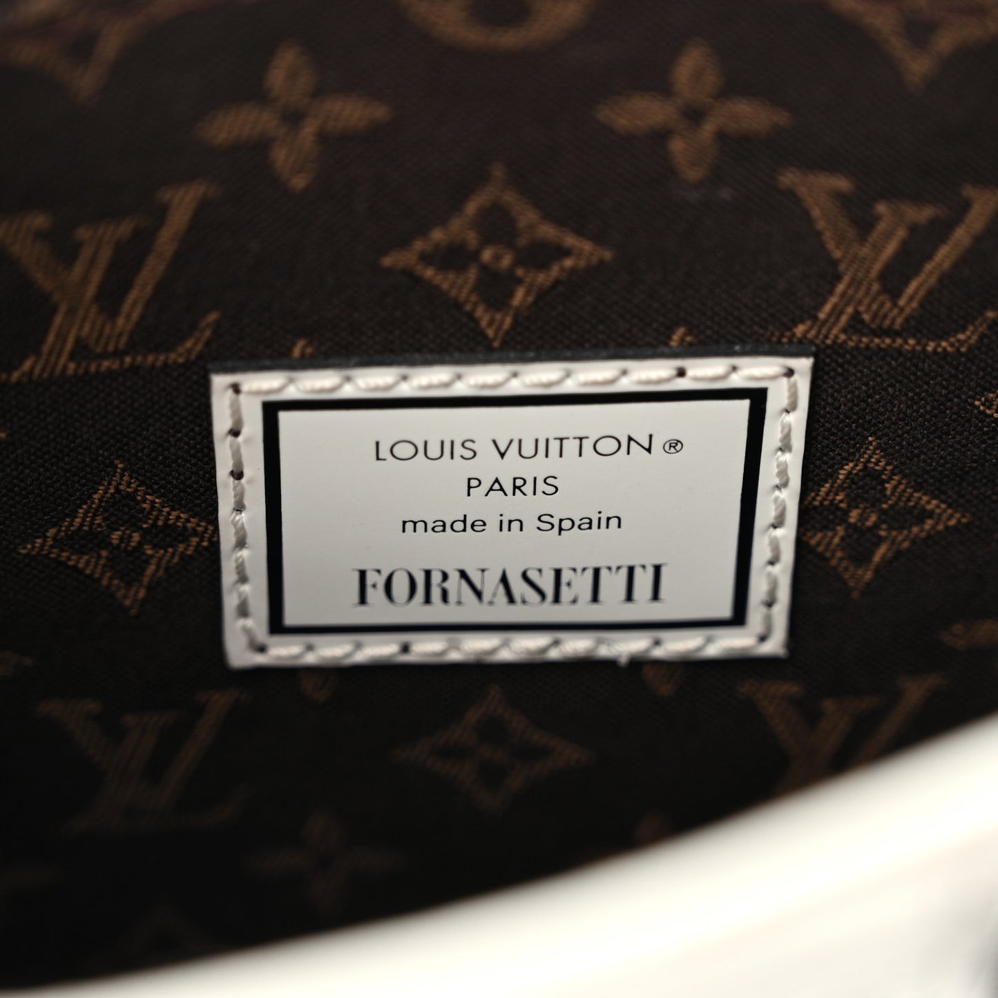X FORNASETTI Calfskin Architettura Petit Sac Plat Black White