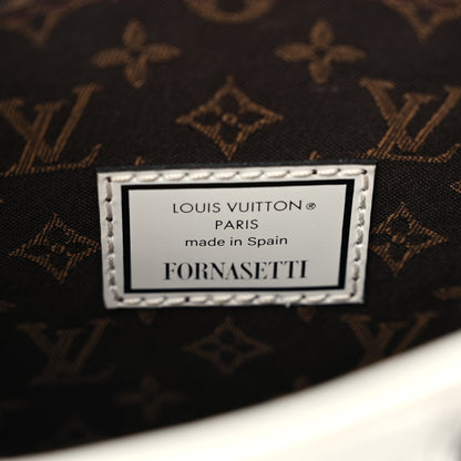 Louis Vuitton X FORNASETTI Calfskin Architettura Petit Sac Plat Black White 6 of 10