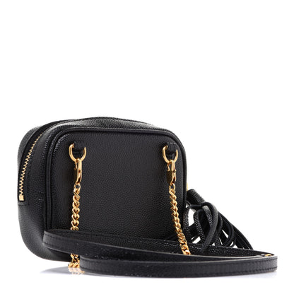 Saint Laurent Grain De Poudre Matelasse Monogram Baby Lou Camera Bag Black 3 of 8