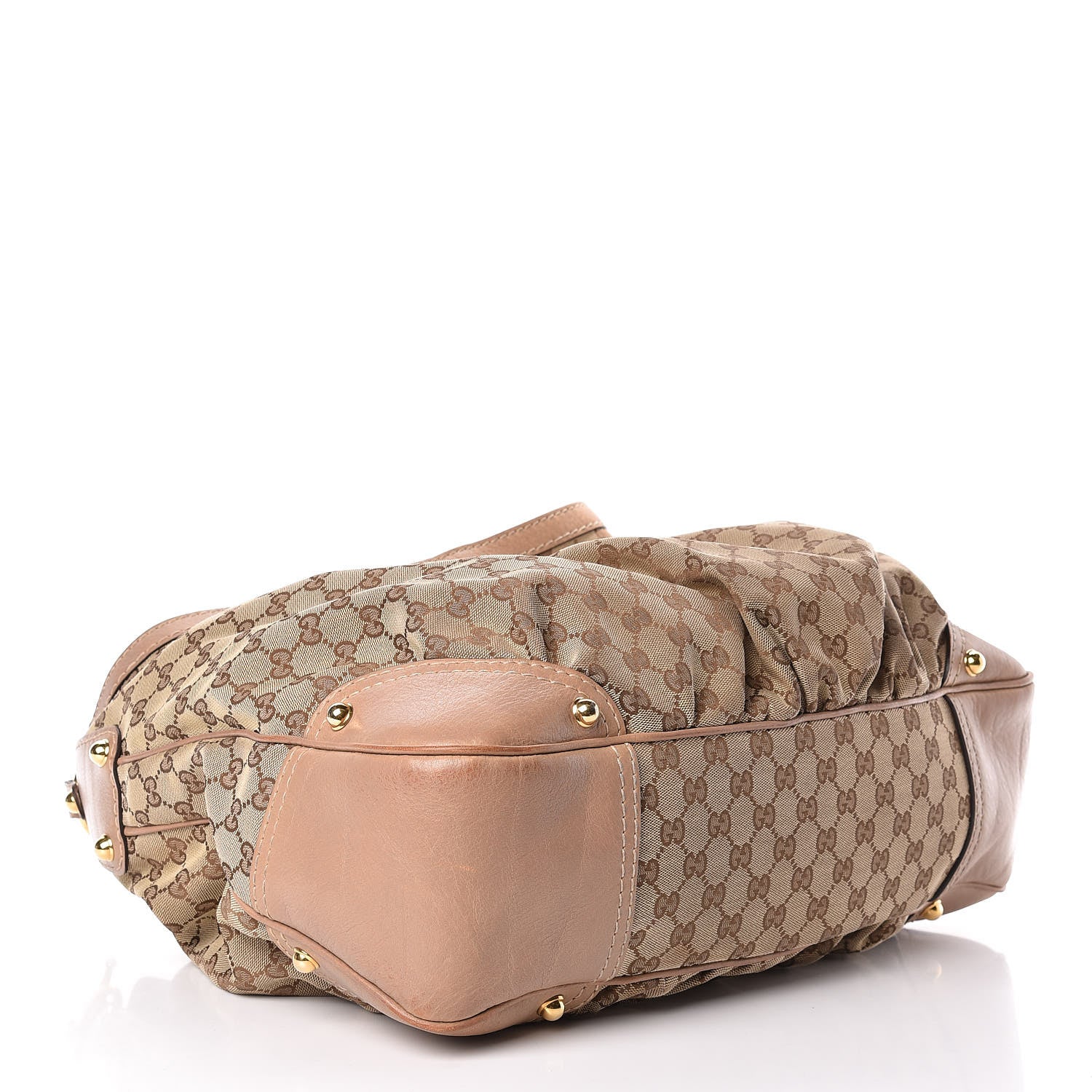 Gucci Monogram Large Jockey Hobo Beige 4 of 19