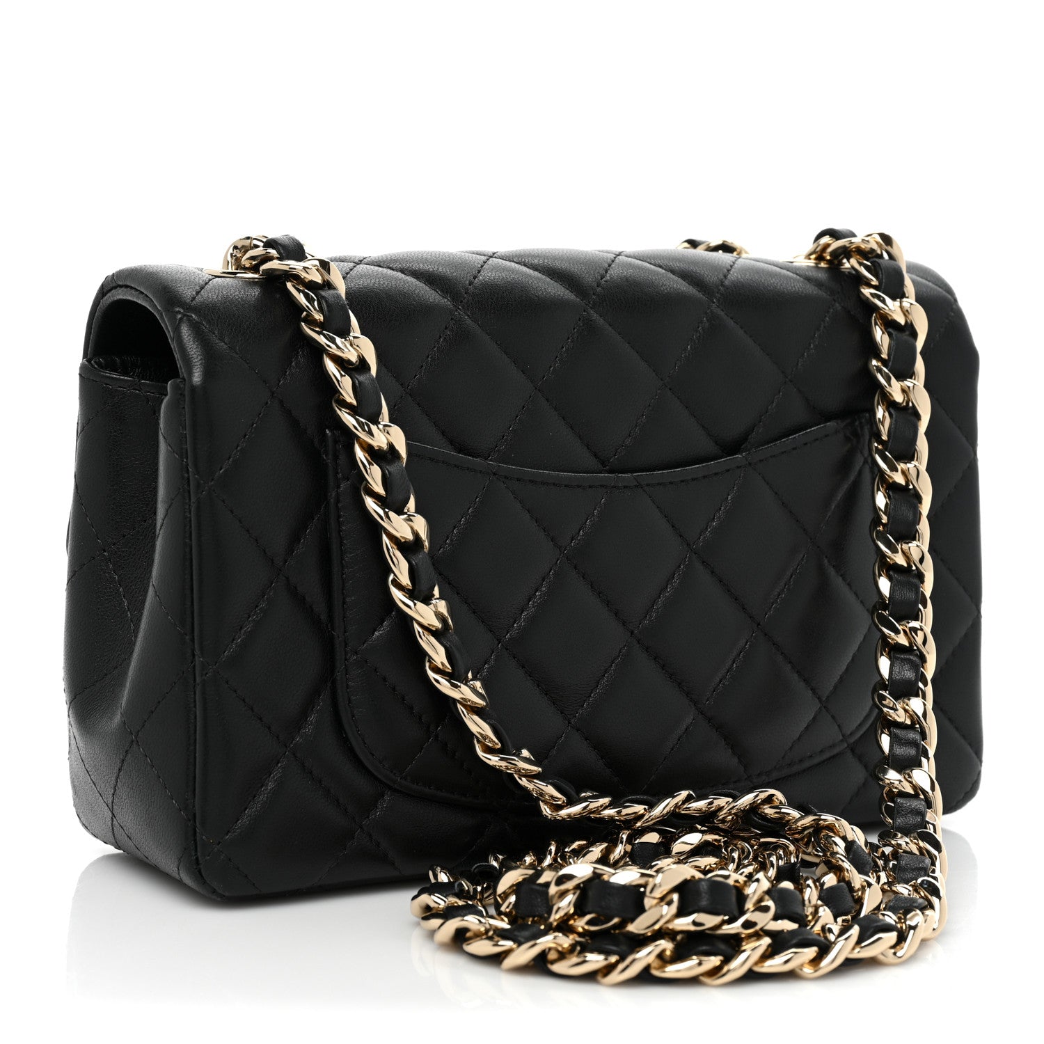 Chanel Lambskin Quilted Mini Coco Charms Rectangular Flap Black 3 of 14