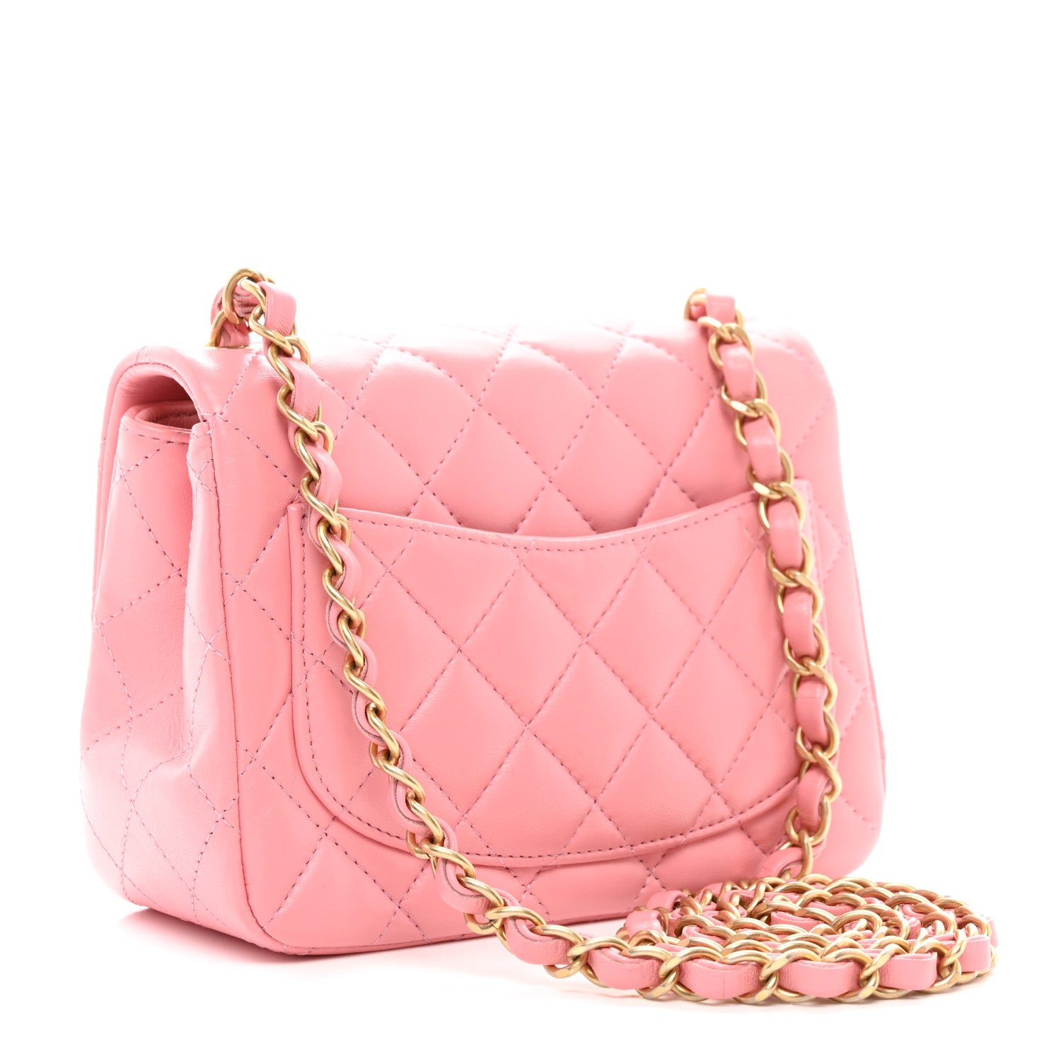 Chanel Lambskin Quilted Mini Square Flap Light Pink 3 of 14