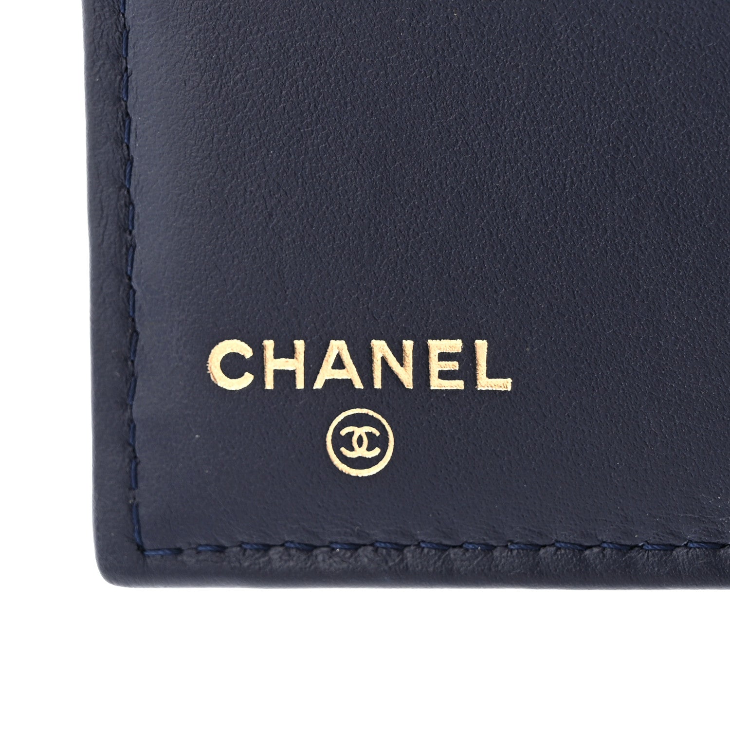 Chanel Caviar Quilted Bi-Fold Wallet Dark Blue 6 of 10