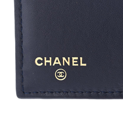 Chanel Caviar Quilted Bi-Fold Wallet Dark Blue 6 of 10