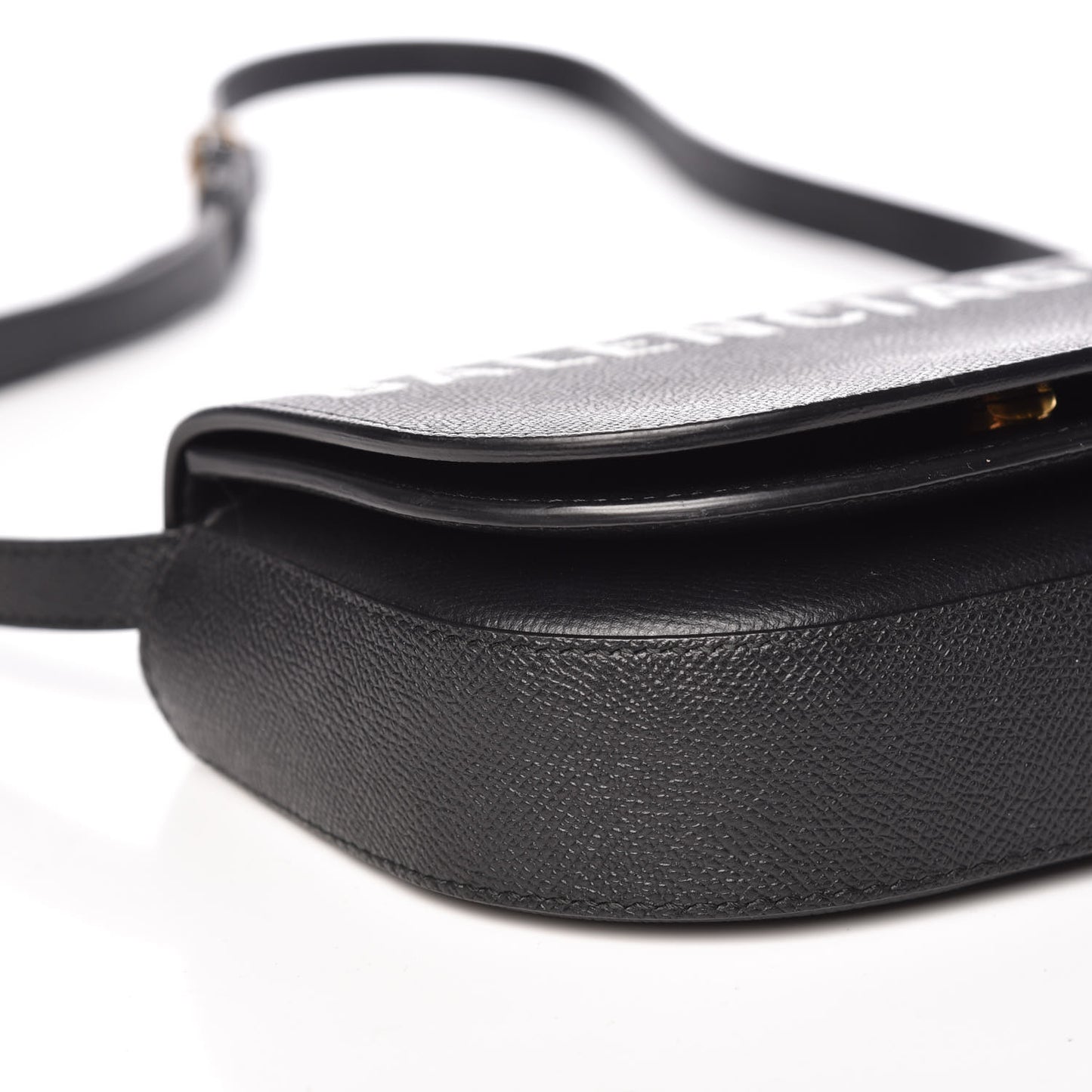 Grained Calfskin Logo Print Ville Day Bag XS Black