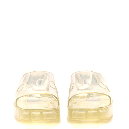 Gucci Rubber Gucci Logo Womens Platform 20/60mm Slide Sandals 37 Transparent 2 of 8