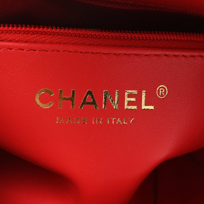 Chanel Shiny Aged Calfskin Quilted Nano Kelly Shopper Dark Red 6 of 11