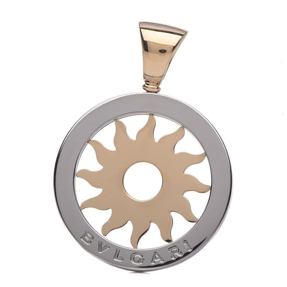 Bulgari 18K Yellow Gold Stainless Steel Tondo Sun Pendant 1 of 4