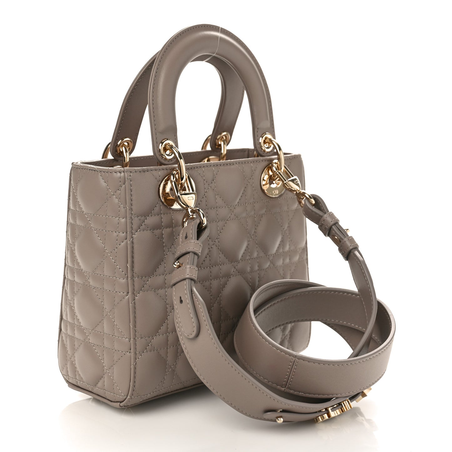 Lambskin Cannage Small My ABCDior Lady Dior Taupe