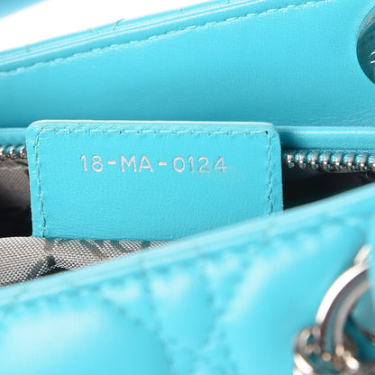 Christian Dior Lambskin Cannage Medium Lady Dior Turquoise 8 of 8