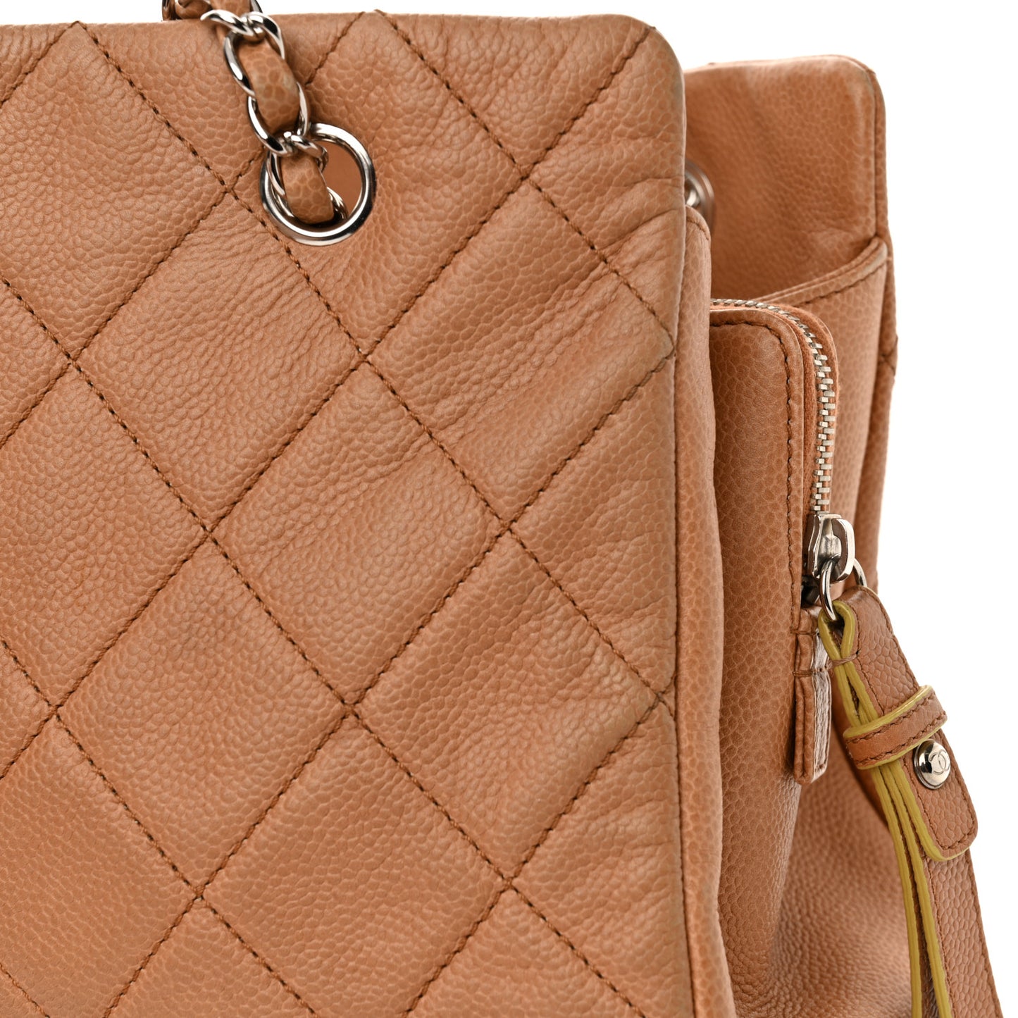 Caviar Quilted Timeless CC Shopping Tote Brown