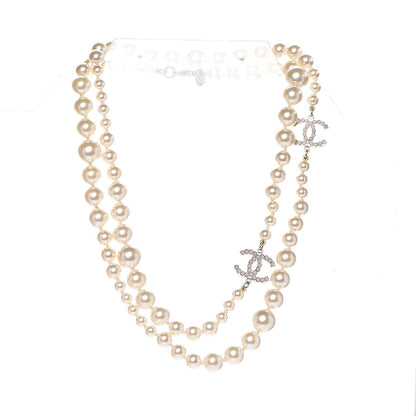 Chanel Graduated Pearl CC Long Necklace Gold 3 of 7