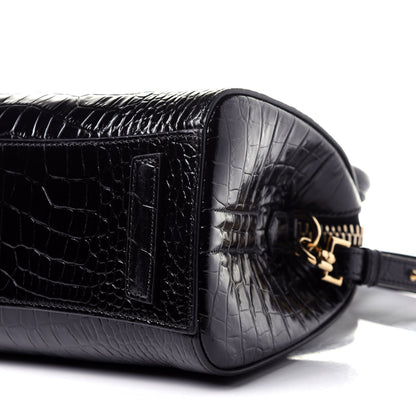 Givenchy Calfskin Crocodile Embossed Mini Antigona Black 8 of 11