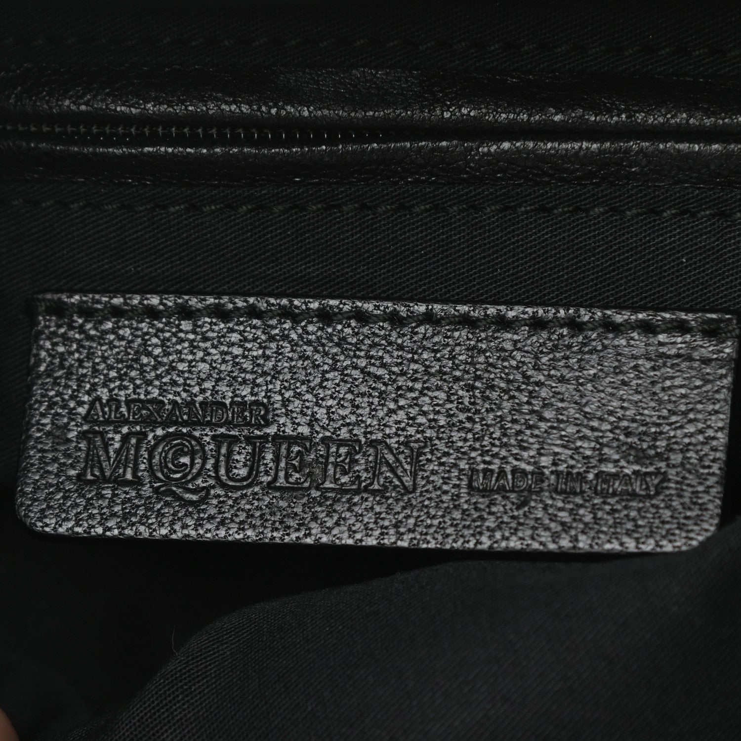 Alexander McQueen Calfskin Studded De Manta Clutch Black 6 of 9