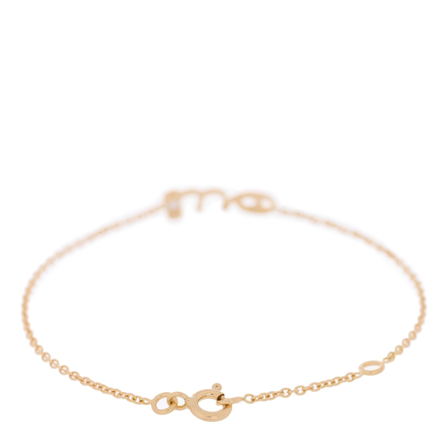 18K Yellow Gold Diamond Oui Bracelet