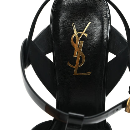 Saint Laurent Patent Tribute 105 Platform Sandals 38.5 Black 8 of 10