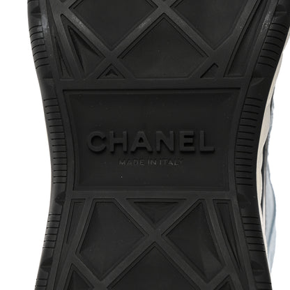 Chanel Suede Calfskin Nylon Grosgrain CC Sneakers 40 Light Blue 6 of 8