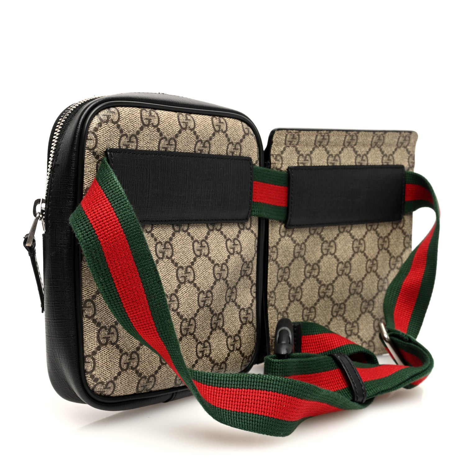 Gucci GG Supreme Monogram Web Belt Bag Black 3 of 11