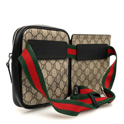 Gucci GG Supreme Monogram Web Belt Bag Black 3 of 11