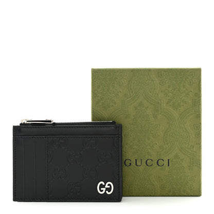 Gucci Guccissima Signature Coin Case Card Holder Black 8 of 8