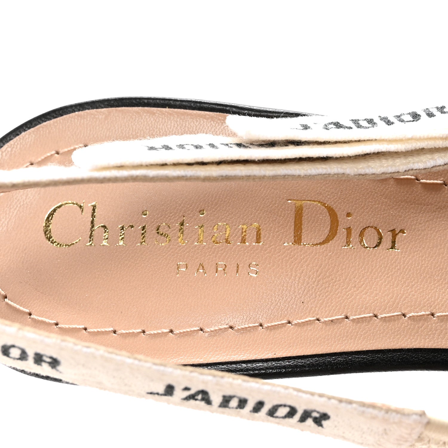 Christian Dior Shiny Velvet Ribbon J Adior Slingback 65mm Pumps 37 Black 8 of 9