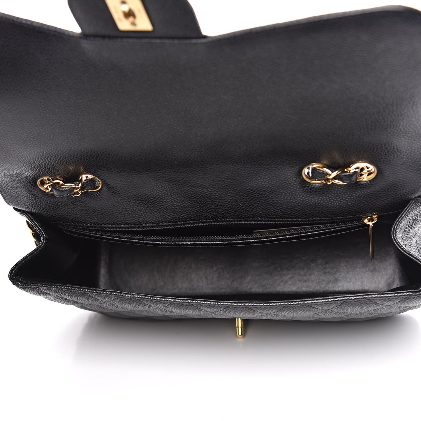 Caviar Quilted Jumbo Single Flap Black