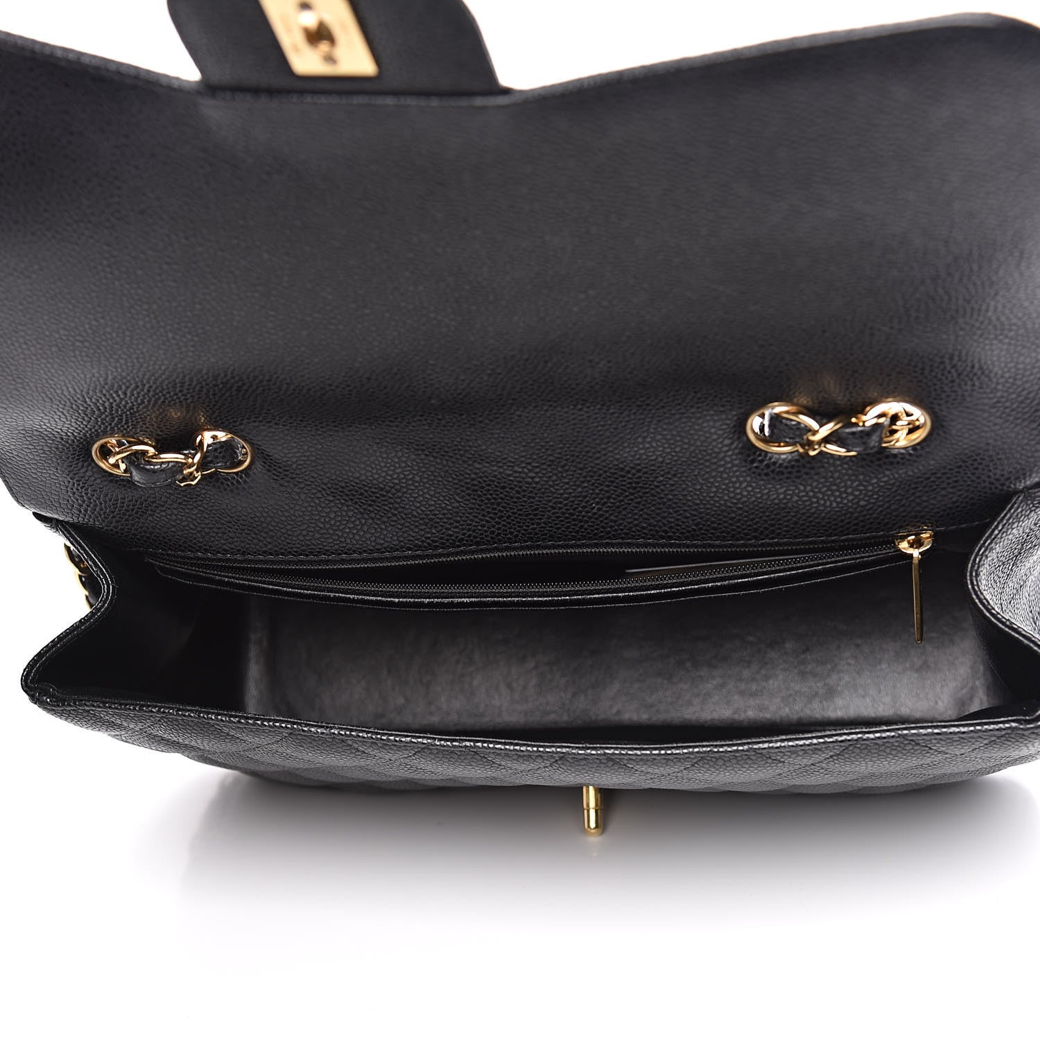 Chanel Caviar Quilted Jumbo Single Flap Black 7 of 11