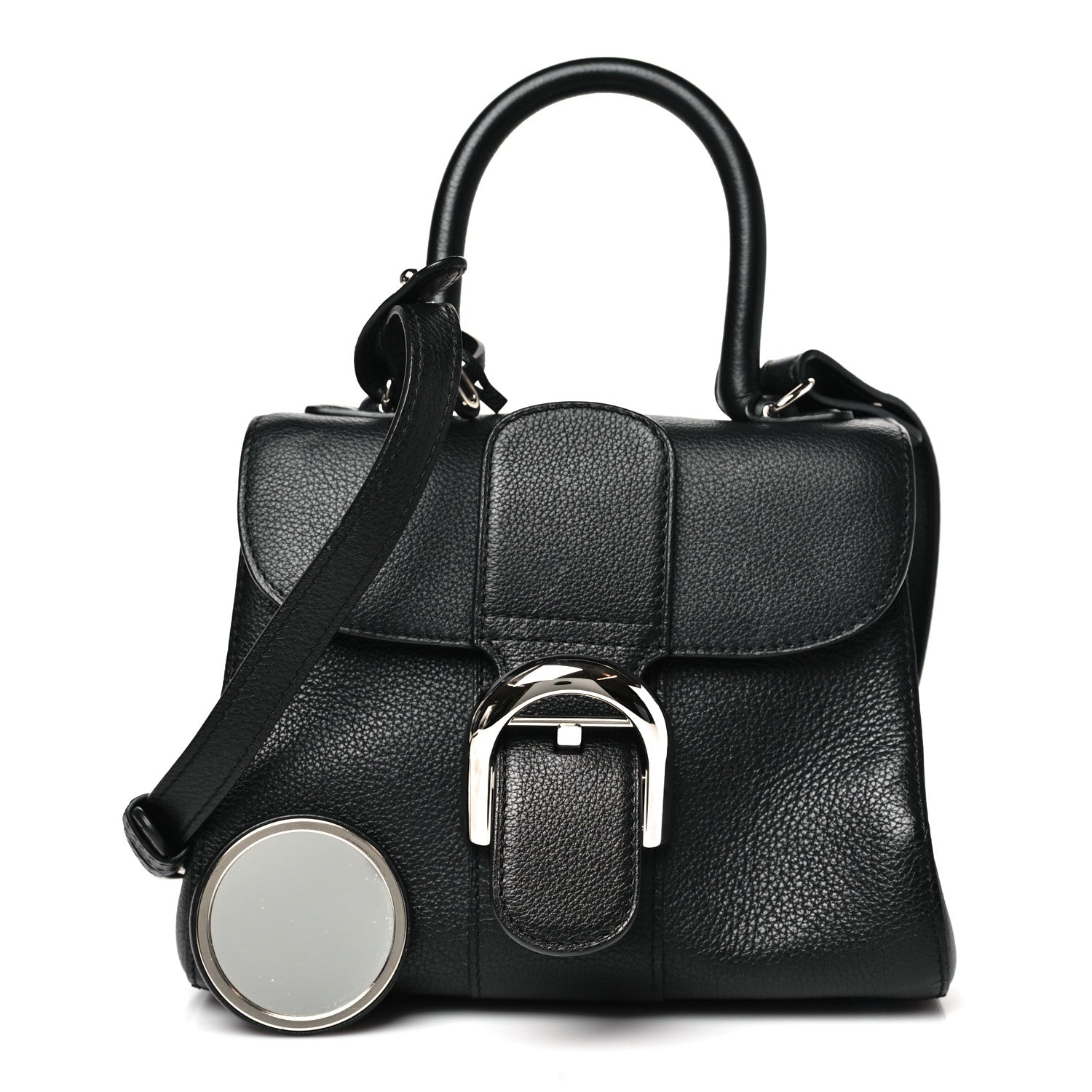 Delvaux Grained Calfskin Mini Brillant Satchel Black 3 of 12