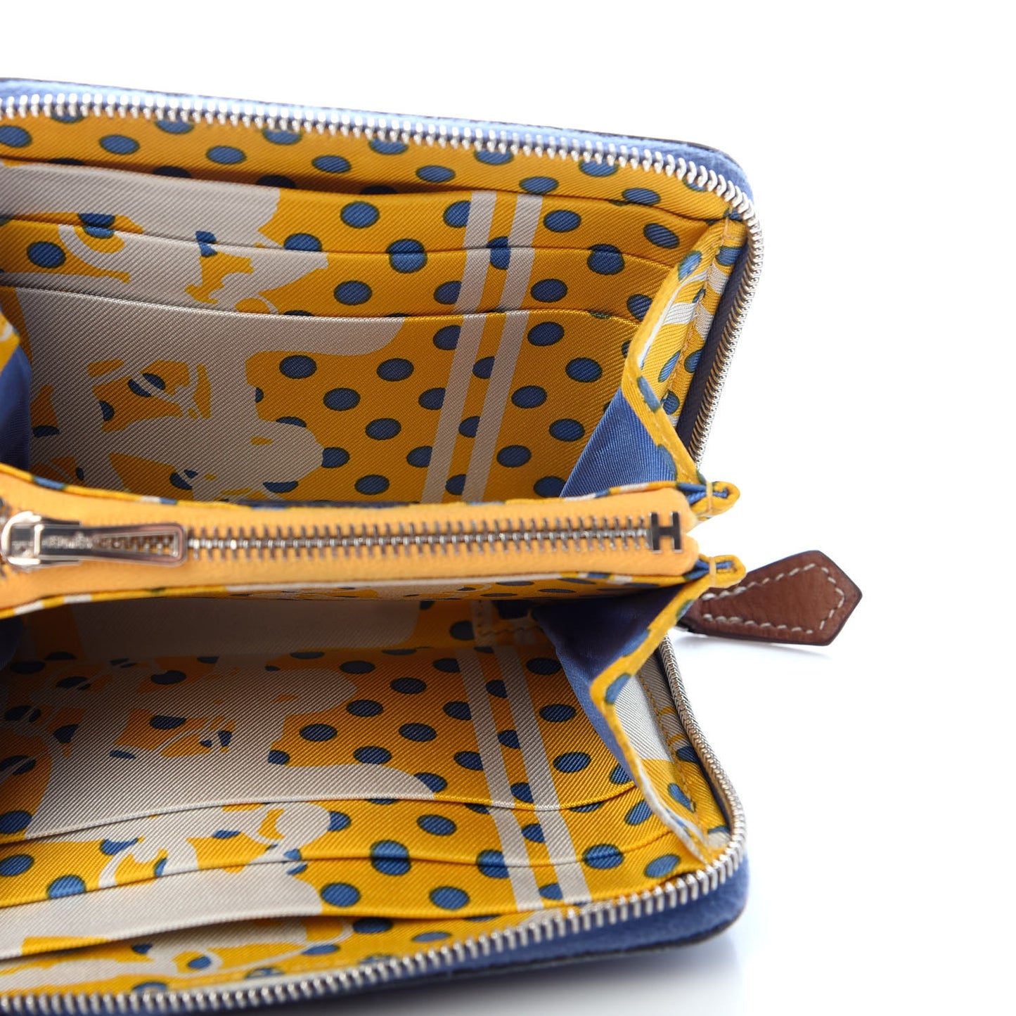 Epsom Silk'In Compact Wallet Bleu Brighton