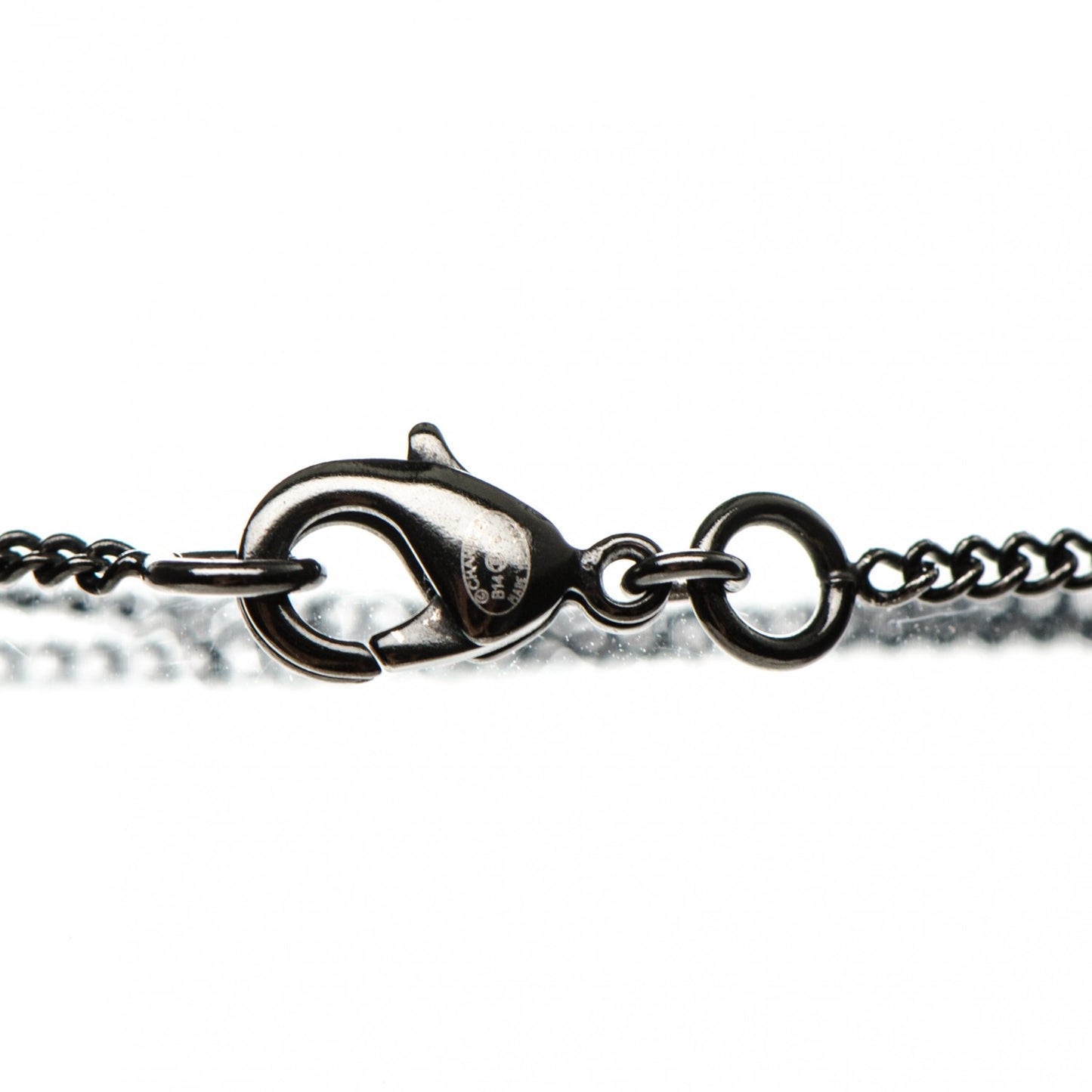 Ruthenium Crystal CC Necklace Black