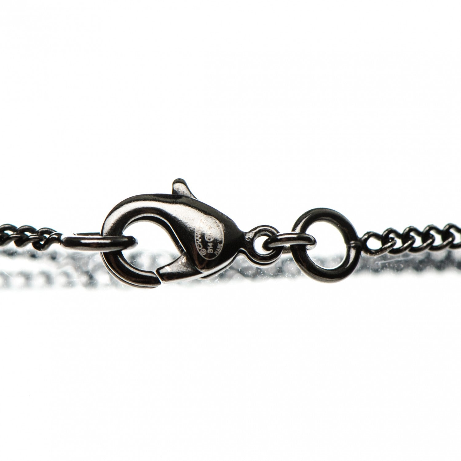 Chanel Ruthenium Crystal CC Necklace Black 4 of 4