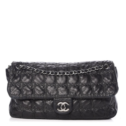 Chanel Lambskin Tweed Double Stitch Flap Black 1 of 21