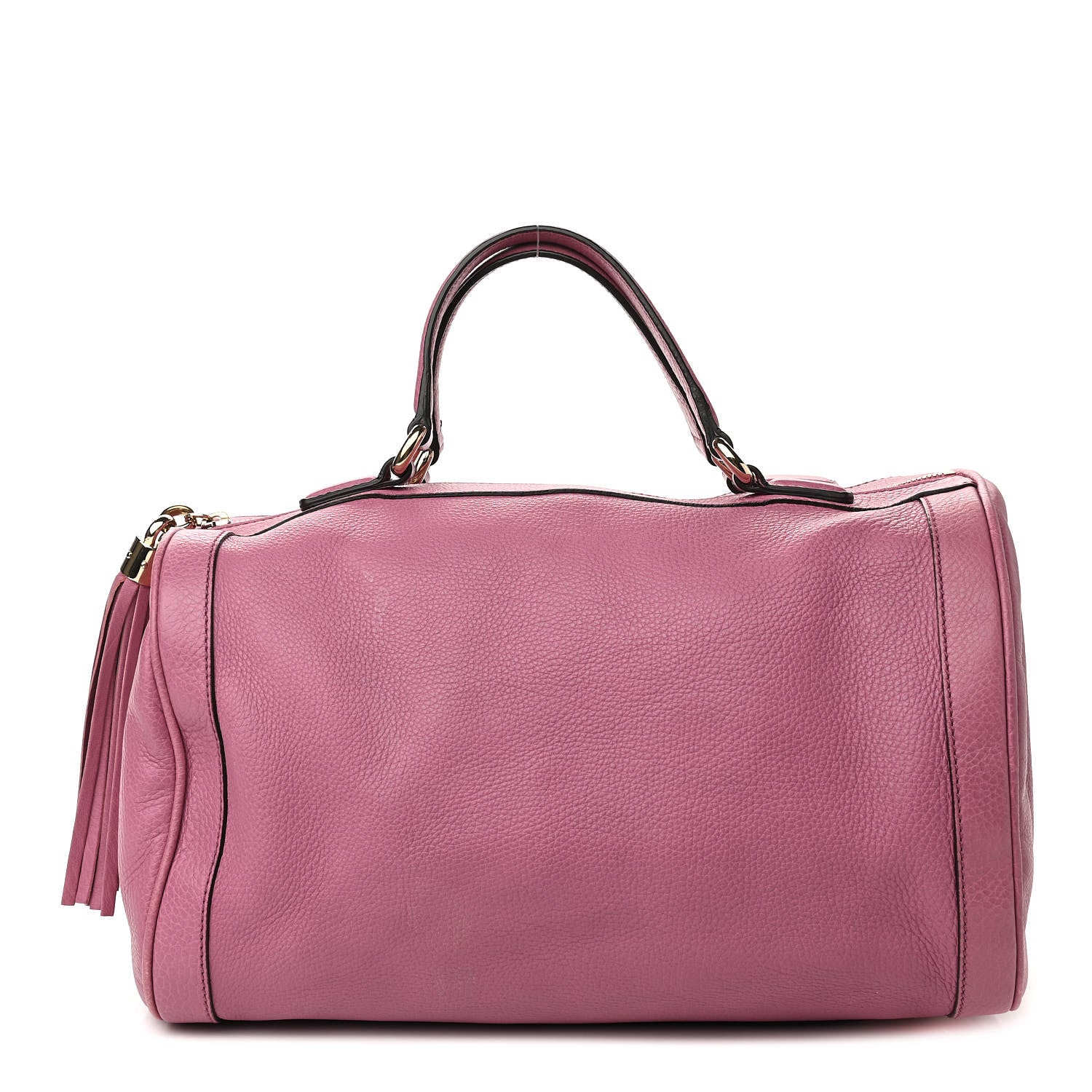 Gucci Pebbled Calfskin Medium Soho Boston Fresia Rose 1 of 12