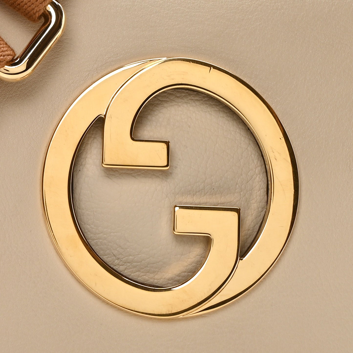 Roxy Calfskin Web Mini Blondie Shoulder Bag White