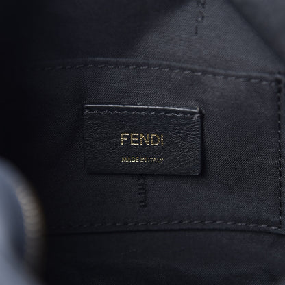 Fendi Glazed Fabric Vitello Century F is Fendi FF 1974 Stamp Patch Camera Case Mogano Panna Black 6 of 9