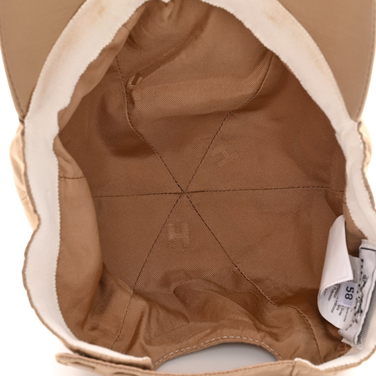 Cotton Blend Eperon D'or Sellier Cap 56 Creme