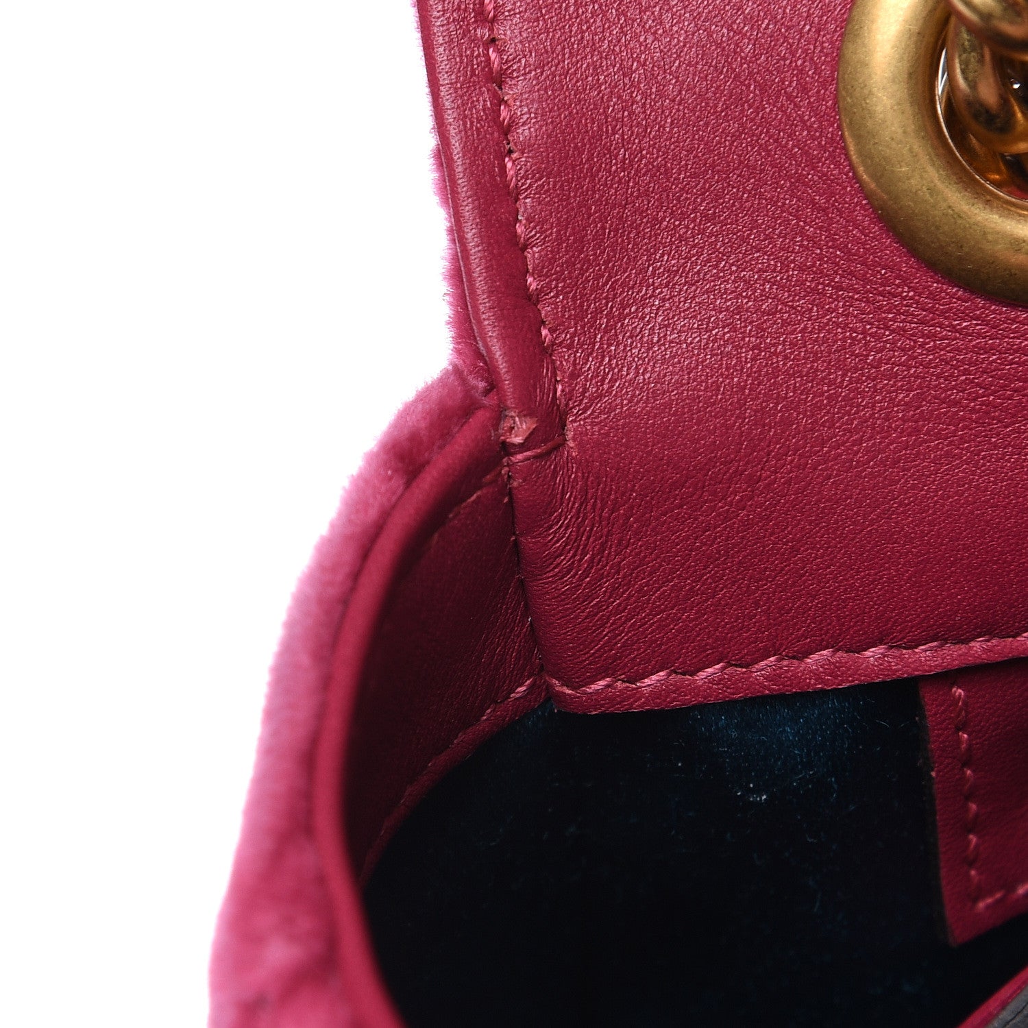 Gucci Velvet Matelasse Small GG Marmont Shoulder Bag Light Raspberry Rose 10 of 11