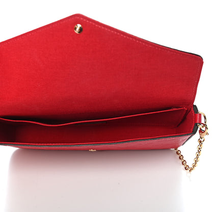 Louis Vuitton Empreinte Pochette Felicie Chain Wallet Cherry 4 of 8