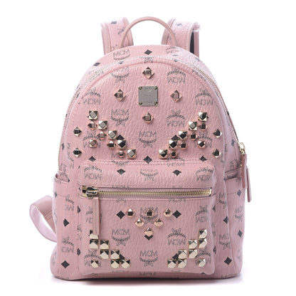 MCM Visetos Studded Small Stark M Backpack Soft Pink 1 of 10