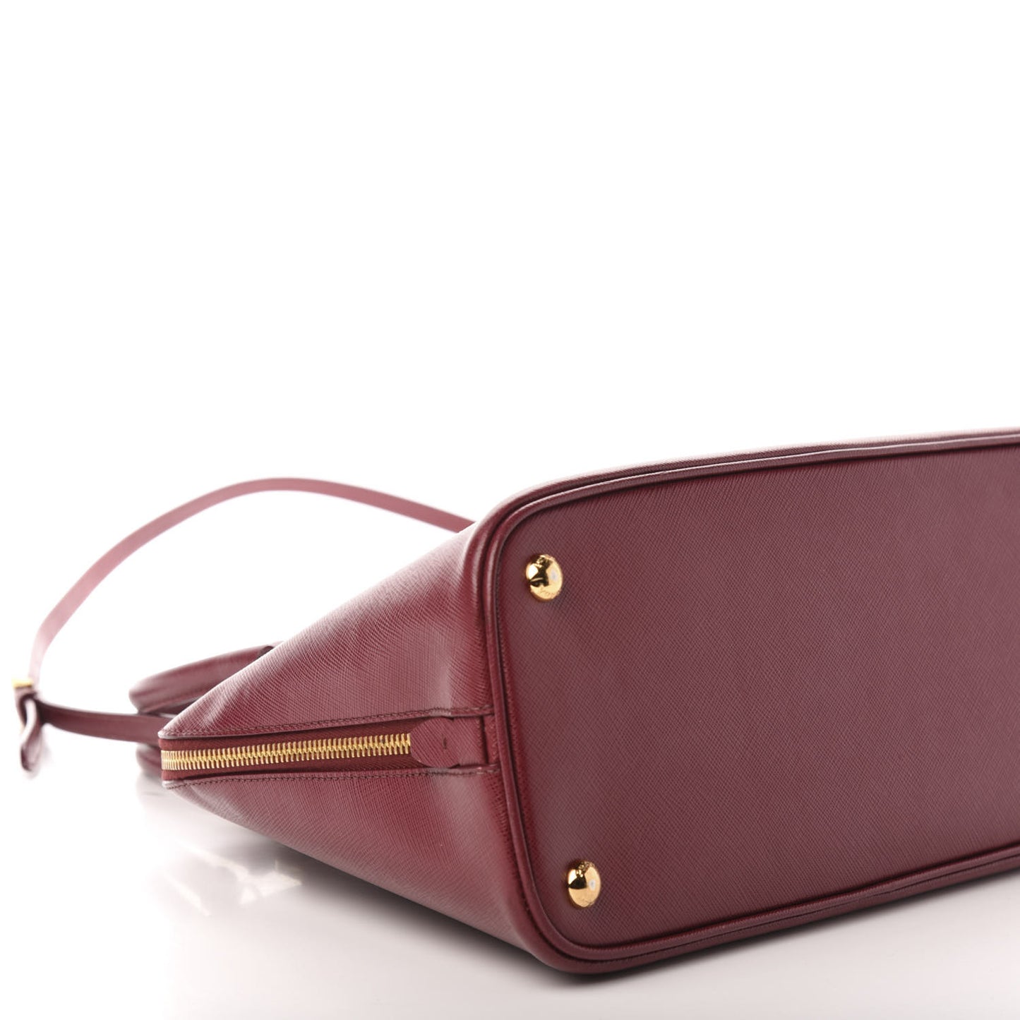 Saffiano Lux Medium Promenade Tote Cherry