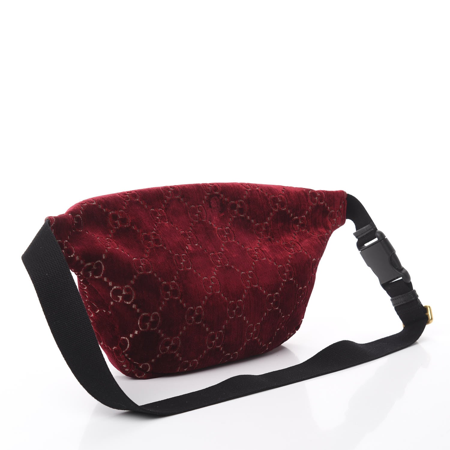 Gucci GG Monogram Velvet Belt Bag Red Cipria 2 of 8