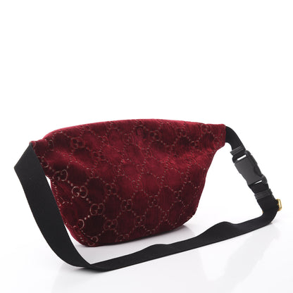 Gucci GG Monogram Velvet Belt Bag Red Cipria 2 of 8