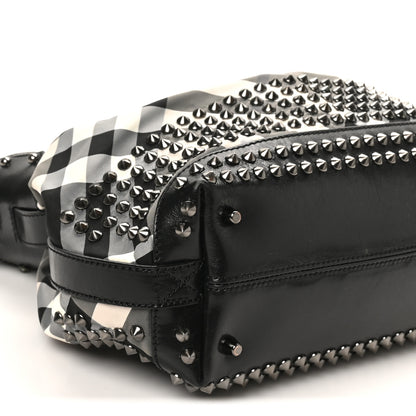 Burberry Nylon Beat Check Studded Hobo Black 8 of 9