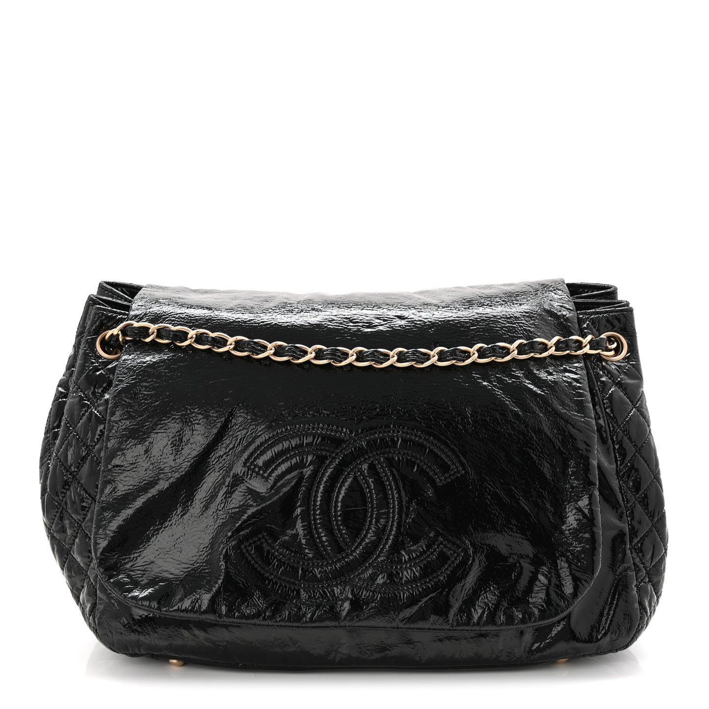 Vinyl Medium Rock and Chain Flap Black
