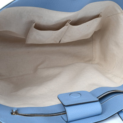 Gucci Dollar Calfskin Medium Swing Tote Mineral Blue 4 of 5