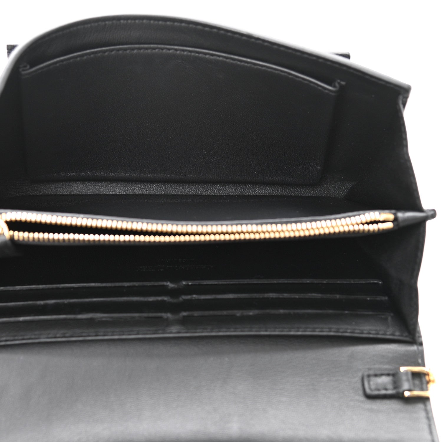Alexander McQueen Pebbled Calfskin Skull Wallet on Chain Black 5 of 11