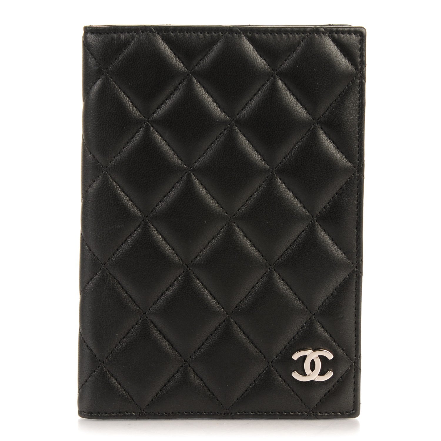Chanel Lambskin Quilted Passport Holder Black 1 of 7