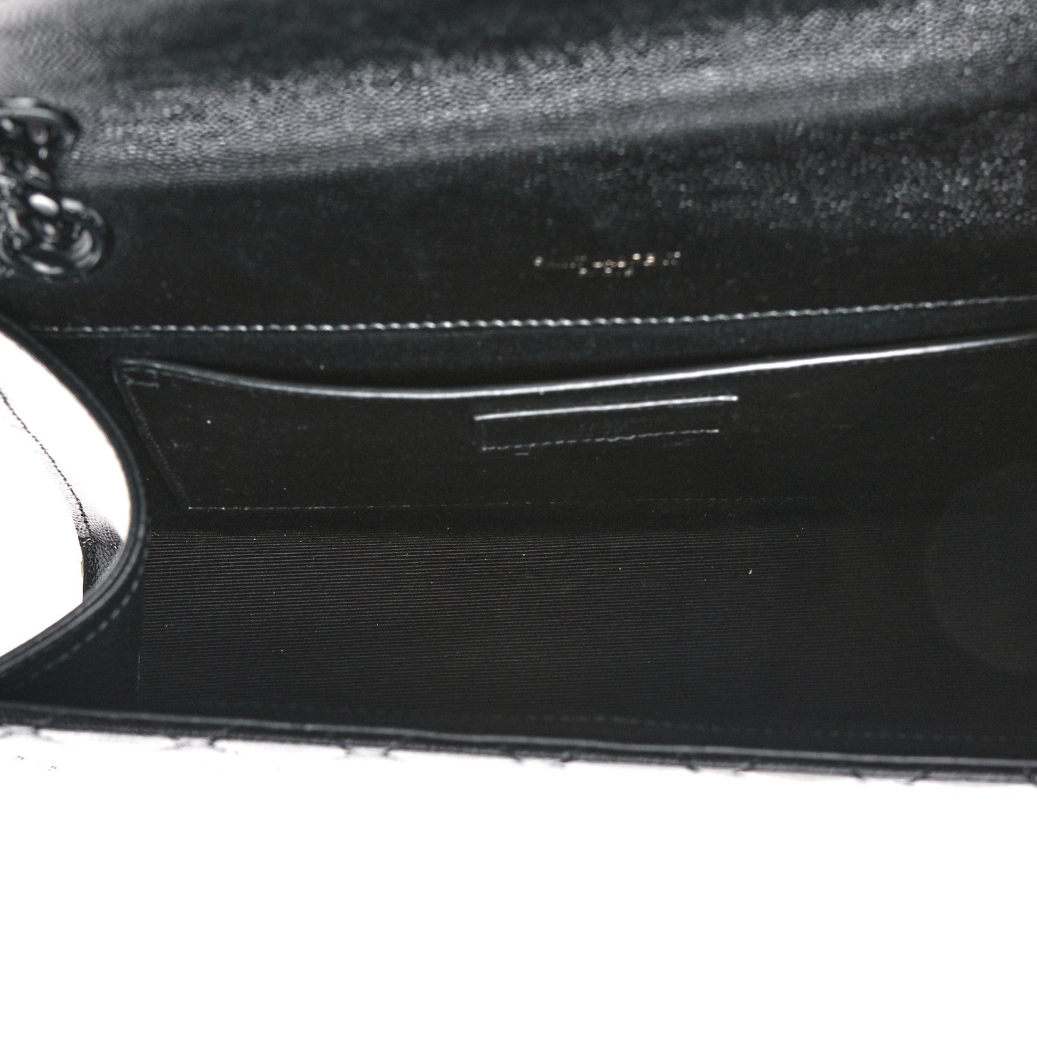 Saint Laurent Grain De Poudre Textured Mixed Matelasse Triquilt Medium Monogram Satchel Black 6 of 13