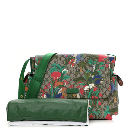 Gucci GG Supreme Monogram Jungle Diaper Bag Green 1 of 12